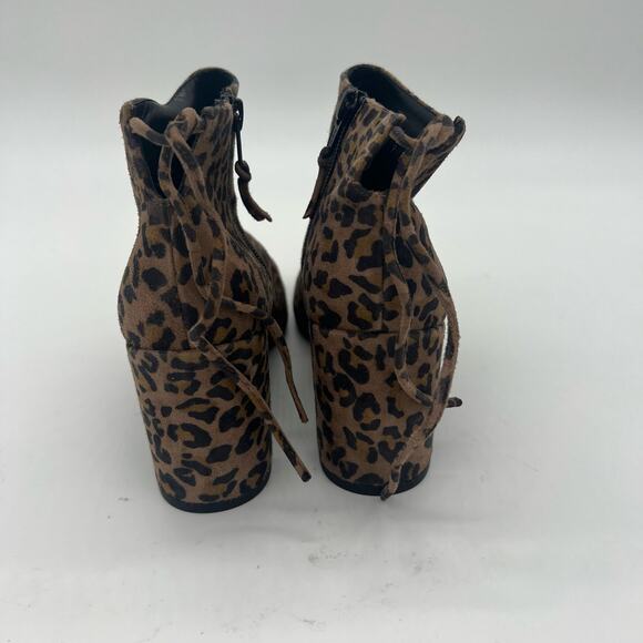 Stuart Weitzman Lofty Cheetah Print Ankle Boots Brown Black Womens Size 5 - Picture 11 of 14